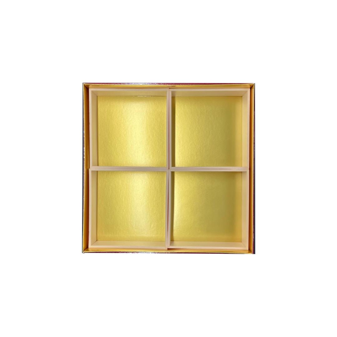 九州パール紙工 紙重箱 8寸用 1/4中箱(電子レンジ非対応) 1袋(10個)(ご注文単位1袋)【直送品】