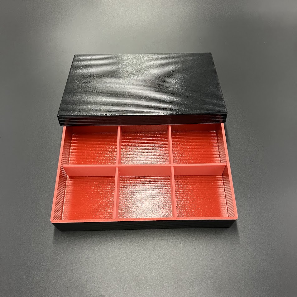 九州パール紙工 松華堂 共蓋付 黒赤 1袋（10個入）（ご注文単位1袋）【直送品】