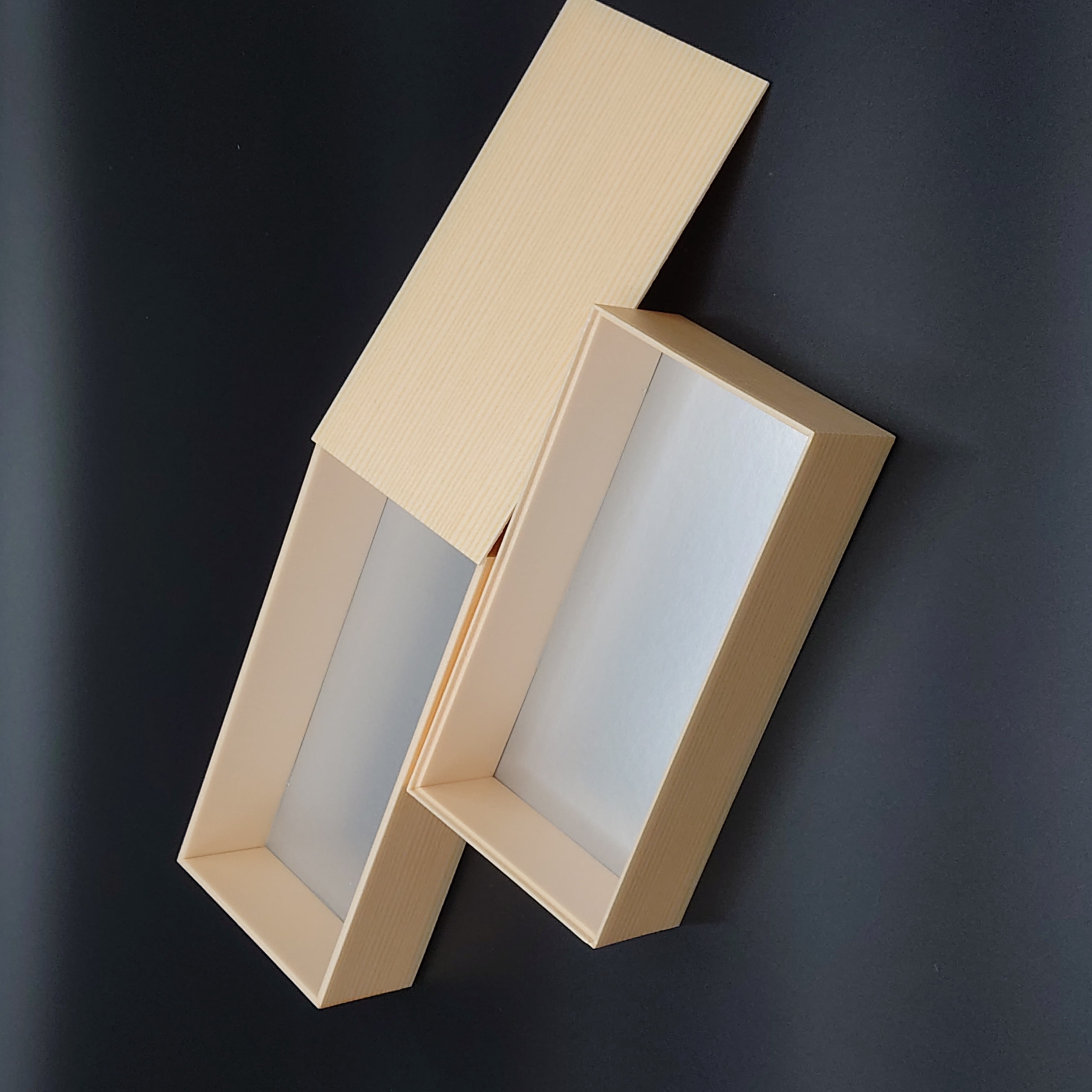 九州パール紙工 KP長折二段 杉落し蓋付 1袋(10個入)(ご注文単位1袋)【直送品】