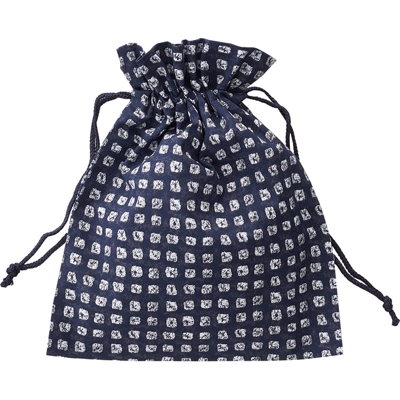 アベイチ 和風T/C巾着　鹿の子絞り　紺 JWPOU0201-02 50枚入/1袋（ご注文単位1袋）【直送品】