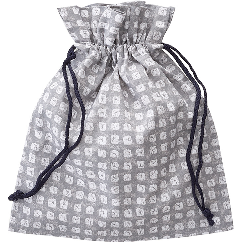 アベイチ 和風T/C巾着　鹿の子絞り　銀鼠 JWPOU0201-01 500枚入/1箱（ご注文単位1箱）【直送品】