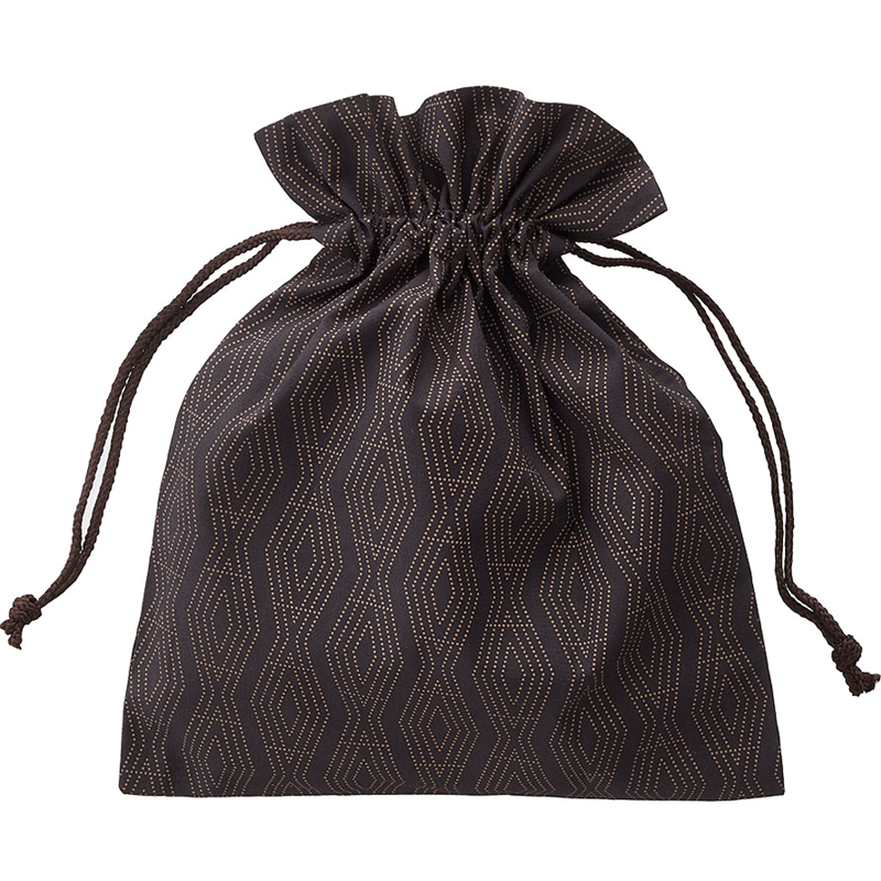 アベイチ 和風T/C巾着　菱小紋　栗色 JWPOU0203-02 500枚入/1箱（ご注文単位1箱）【直送品】