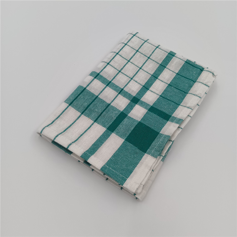 アベイチ 綿麻ふきん 格子柄(緑) 包装なし CC2500-50 50枚/箱（ご注文単位1箱）【直送品】