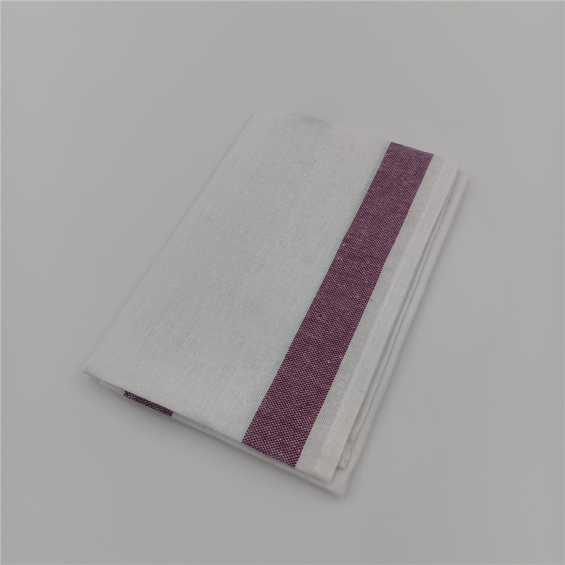 アベイチ 綿麻ふきん ボーダー柄(赤) 包装なし CC2501-400 400枚/箱（ご注文単位1箱）【直送品】