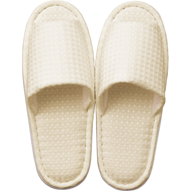 アベイチ ウォッシャブル ドライワッフルスリッパ アイボリー フリーサイズ(約28cm) JWWS-001-100-IV 1足/袋（ご注文単位100袋）【直送品】