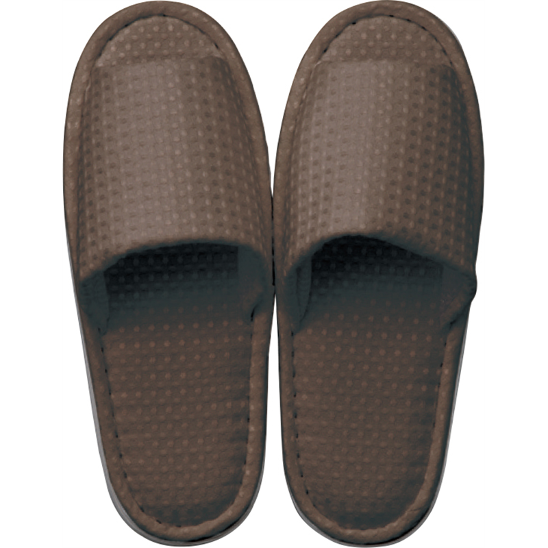アベイチ ウォッシャブル ドライワッフルスリッパ ブラウン フリーサイズ(約28cm) JWWS-001-10-BR 1足/袋（ご注文単位10袋）【直送品】