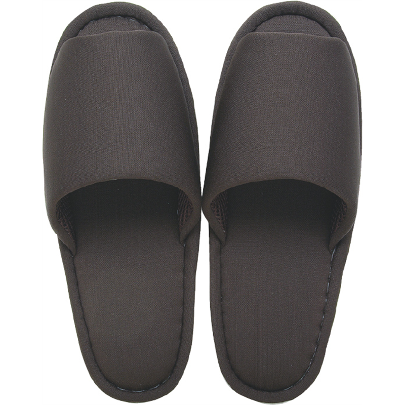 アベイチ ウォッシャブル ニットスリッパ ブラウン フリーサイズ(約28cm) JWWS-006-100-BR 1足/袋（ご注文単位100袋）【直送品】