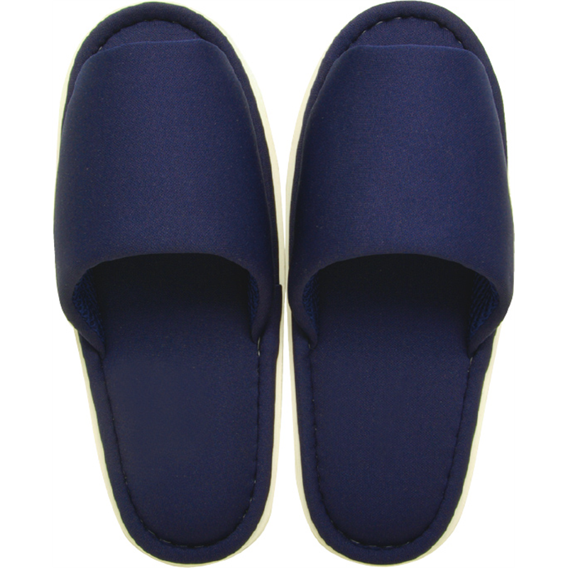 アベイチ ウォッシャブル ニットスリッパ ネイビー フリーサイズ(約28cm) JWWS-006-10-NV 1足/袋（ご注文単位10袋）【直送品】