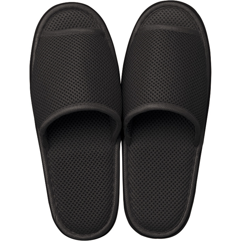 アベイチ ウォッシャブル メッシュスリッパ ブラック フリーサイズ(約28cm) JWWS-002-100-BK 1足/袋（ご注文単位100袋）【直送品】