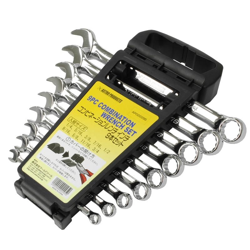 ワールドツール アストロプロダクツ AP コンビネーションレンチ インチ 9本セット 2002000022950（ご注文単位1セット）【直送品】