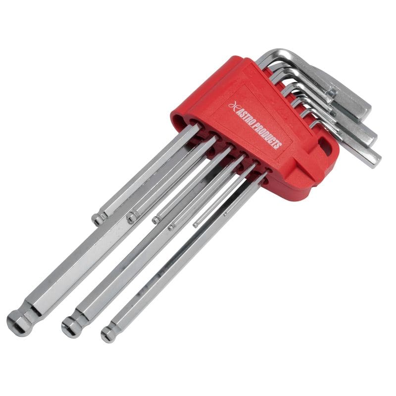 ワールドツール アストロプロダクツ AP ロング ヘックスレンチセット (9本組) 2002000027320（ご注文単位1セット）【直送品】