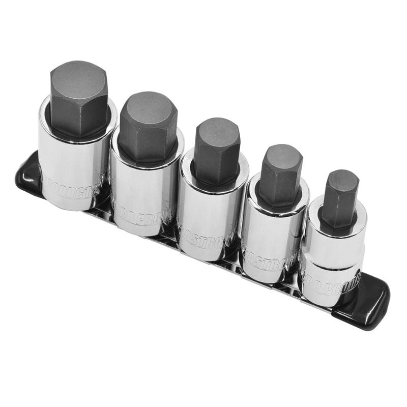 ワールドツール アストロプロダクツ AP 1/2DR HEXビットソケットセット ミリ (5個組) 2002000030696（ご注文単位1セット）【直送品】