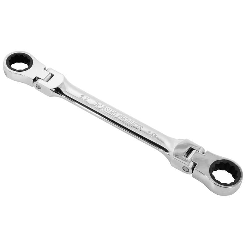 ワールドツール アストロプロダクツ AP 17×19mm ダブルフレックスラチェットレンチ 2002000033239（ご注文単位1個）【直送品】