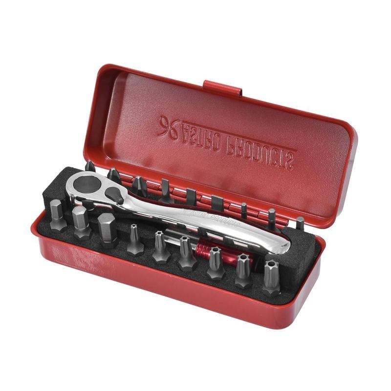 ワールドツール アストロプロダクツ AP 1/4HEX ミニビットラチェットセット (20点組) 2002000033659(ご注文単位1セット)【直送品】