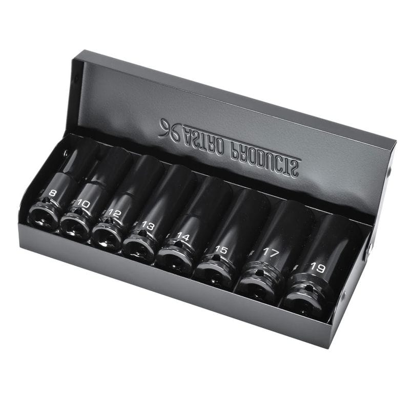 ワールドツール アストロプロダクツ AP Q-Fit 3/8DR インパクトディープソケットセット (8個組) 2002000034281（ご注文単位1セット）【直送品】