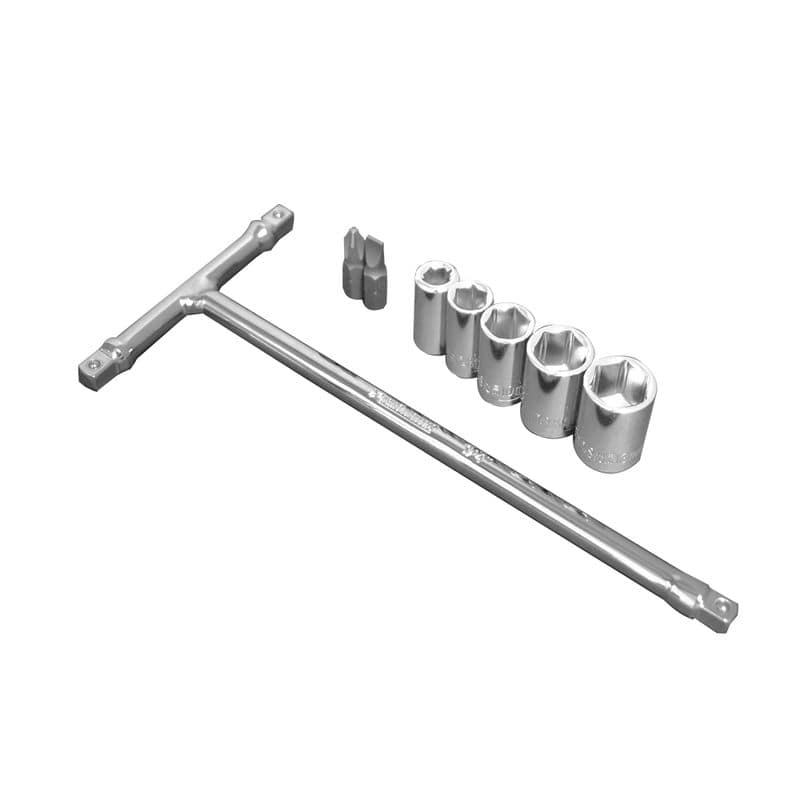 ワールドツール アストロプロダクツ AP 1/4DR T形ハンドルセット ミリ (8点組) 2002000036346(ご注文単位1セット)【直送品】