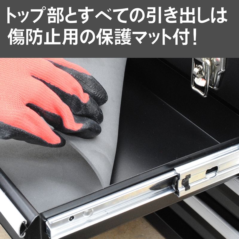 ワールドツール アストロプロダクツ AP ツールボックス 3段 ブラック TB756 2003000007565（ご注文単位1個）【直送品】