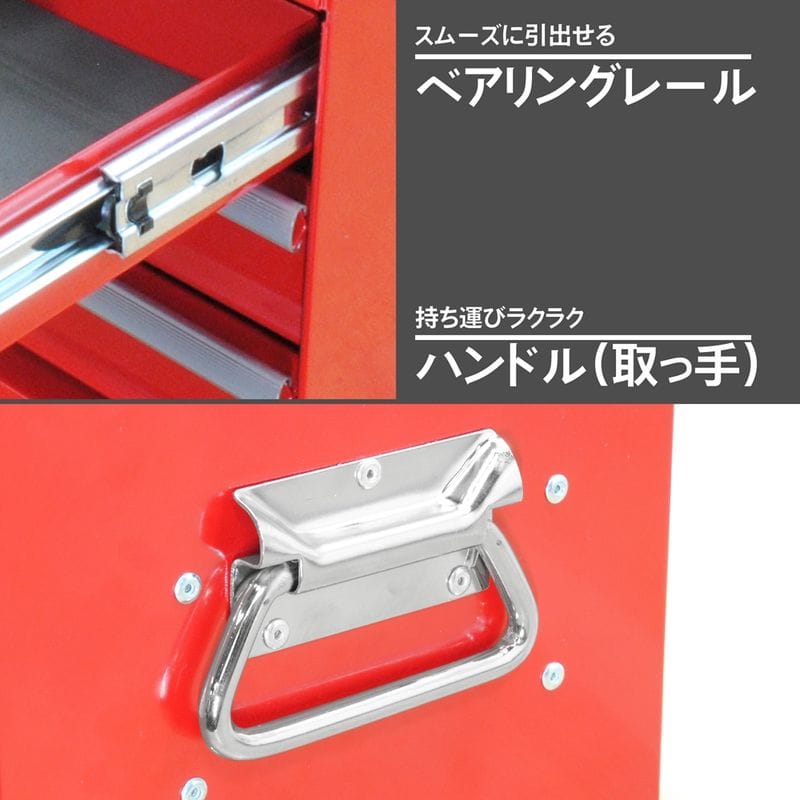 ワールドツール アストロプロダクツ AP ツールボックス 3段 レッド TB763 2003000007633(ご注文単位1個)【直送品】