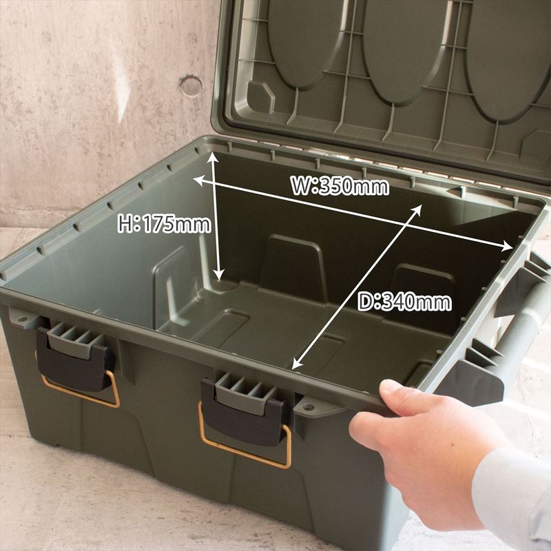 ワールドツール アストロプロダクツ AP プラスチックボックス 21L オリーブドラブ PB896 2003000008968(ご注文単位1個)【直送品】