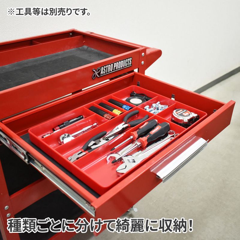 ワールドツール アストロプロダクツ AP プラスチックトレー レッド 2003000011111(ご注文単位1個)【直送品】