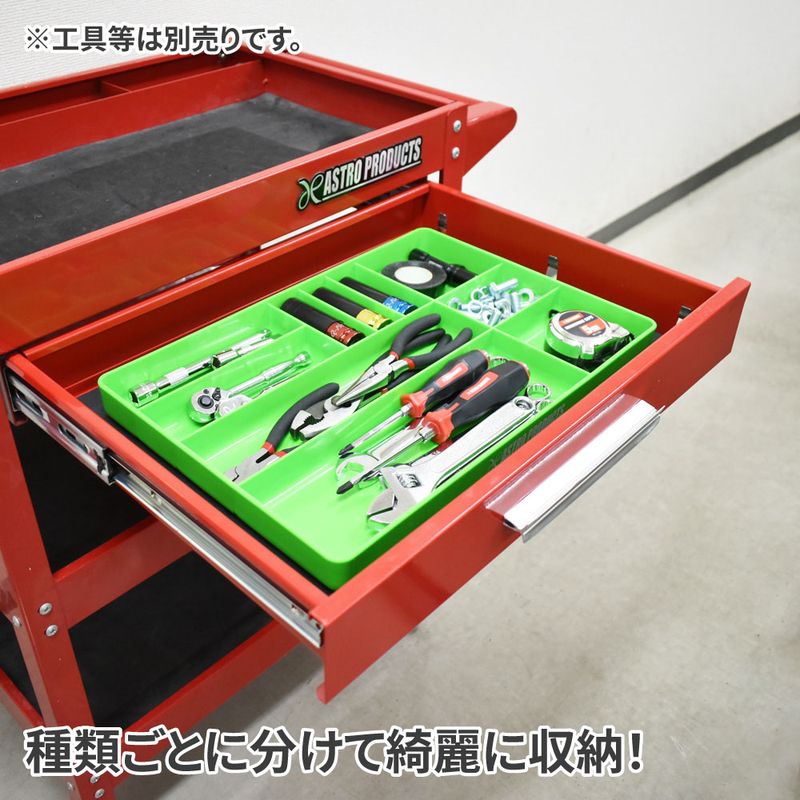 ワールドツール アストロプロダクツ AP プラスチックトレー グリーン 2003000011128(ご注文単位1個)【直送品】