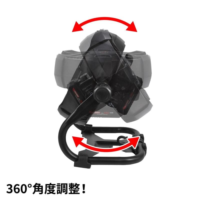 ワールドツール アストロプロダクツ AP DC18V 充電式 扇風機 RF855 ブラック 2005000008559(ご注文単位1個)【直送品】