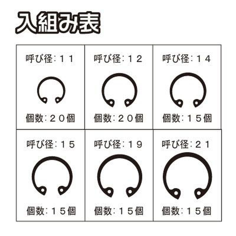 ワールドツール アストロプロダクツ AP 穴用スナップリングセット(100個入) 2007000012246(ご注文単位1セット)【直送品】