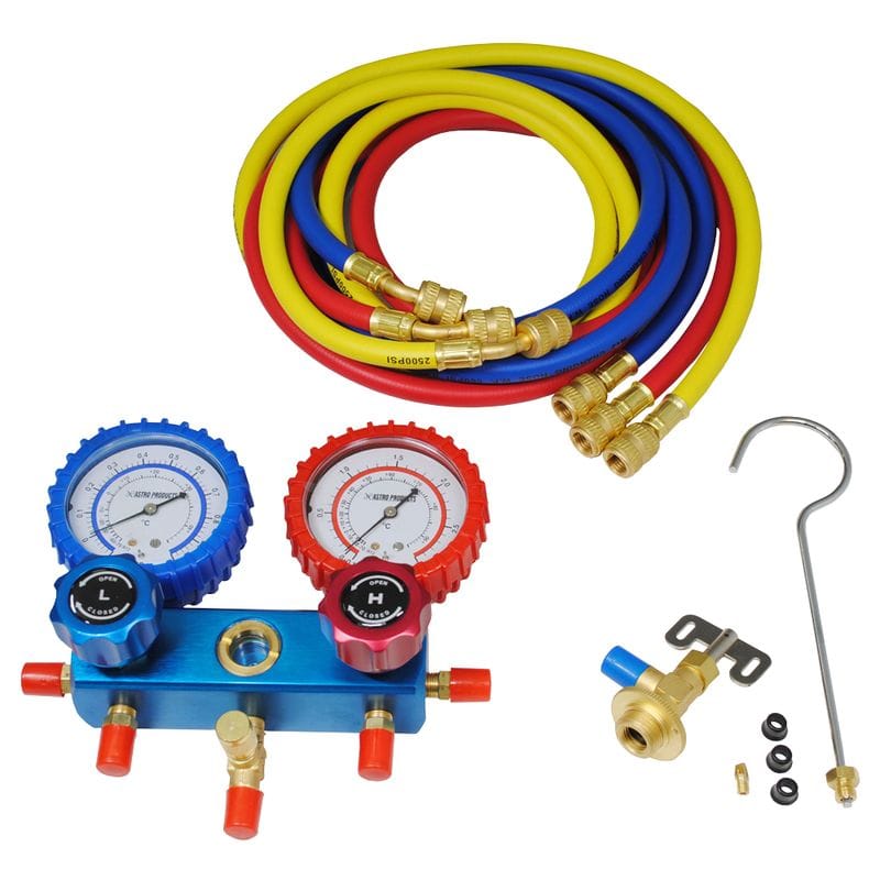 ワールドツール アストロプロダクツ AP CFC-12 マニホールドゲージ 2007000013458(ご注文単位1個)【直送品】