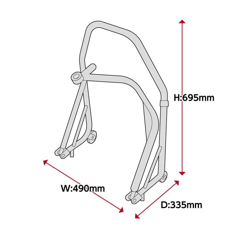ワールドツール アストロプロダクツ AP モーターサイクル フロントスタンド MF372 2007000013724(ご注文単位1個)【直送品】