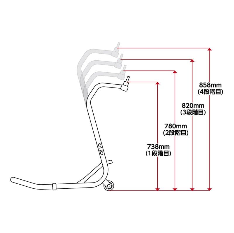ワールドツール アストロプロダクツ AP モーターサイクル フロントスタンド MF372 2007000013724(ご注文単位1個)【直送品】
