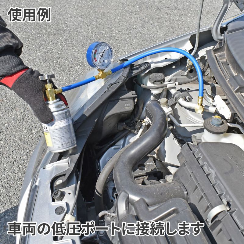ワールドツール アストロプロダクツ AP HFC-134a ガスチャージホース ゲージ付 CH446 2007000014462（ご注文単位1個）【直送品】