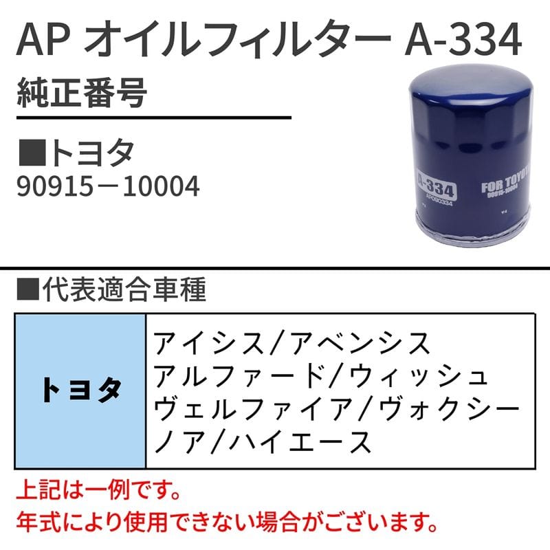 ワールドツール アストロプロダクツ AP オイルフィルター A-334 2009000003347（ご注文単位1個）【直送品】