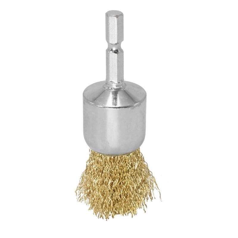 ワールドツール アストロプロダクツ AP 1/4HEX ワイヤーブラシ 真鍮 ペン型 2011000012144（ご注文単位1個）【直送品】