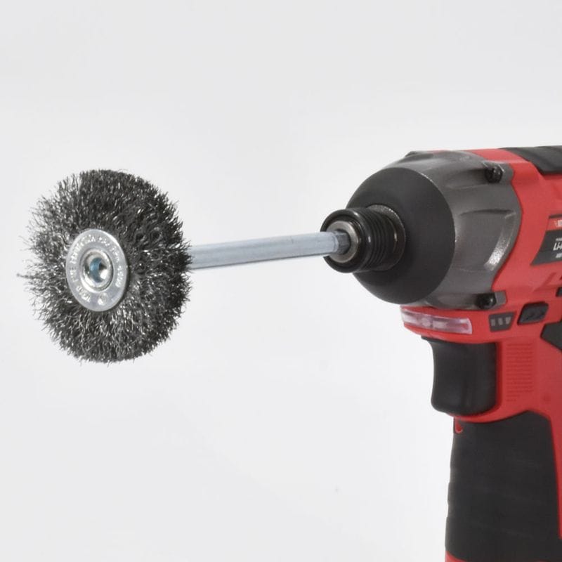 ワールドツール アストロプロダクツ AP 1/4HEX ワイヤーブラシ スチール ホイール型 ロング 2011000012175(ご注文単位1個)【直送品】