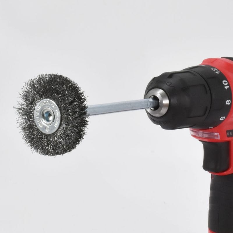 ワールドツール アストロプロダクツ AP 1/4HEX ワイヤーブラシ スチール ホイール型 ロング 2011000012175(ご注文単位1個)【直送品】