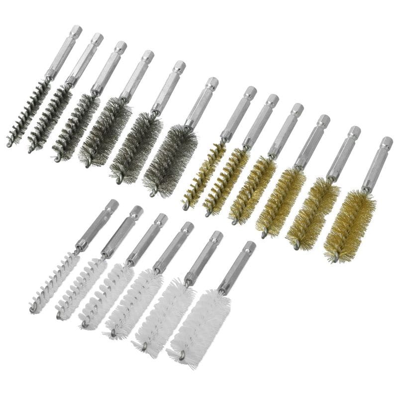 ワールドツール アストロプロダクツ AP 1/4HEX ワイヤーブラシセット (18本組) 2011000012243（ご注文単位1セット）【直送品】