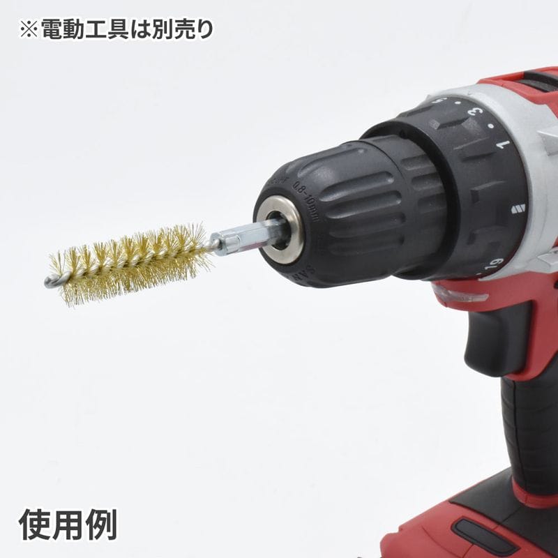 ワールドツール アストロプロダクツ AP 1/4HEX ワイヤーブラシセット 真鍮 (6本組) 2011000012267(ご注文単位1セット)【直送品】