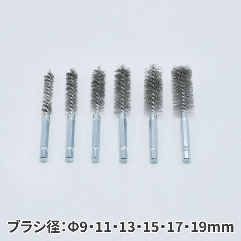 ワールドツール アストロプロダクツ AP 1/4HEX ワイヤーブラシセット ステンレス (6本組) 2011000012274（ご注文単位1セット）【直送品】