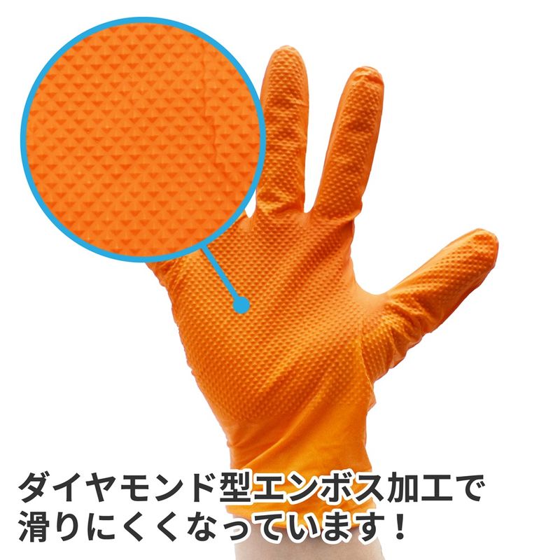 ワールドツール アストロプロダクツ AP ニトリルグローブ M オレンジ (50枚入) 2016000011234(ご注文単位1箱)【直送品】
