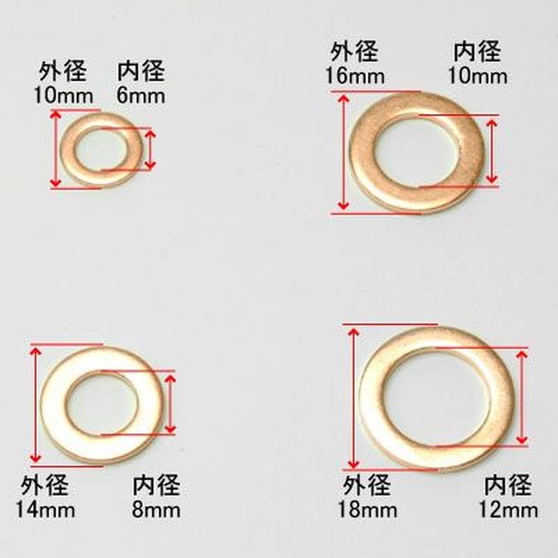 ワールドツール アストロプロダクツ AP 銅ワッシャーセット (80枚組) 2026000010014(ご注文単位1セット)【直送品】