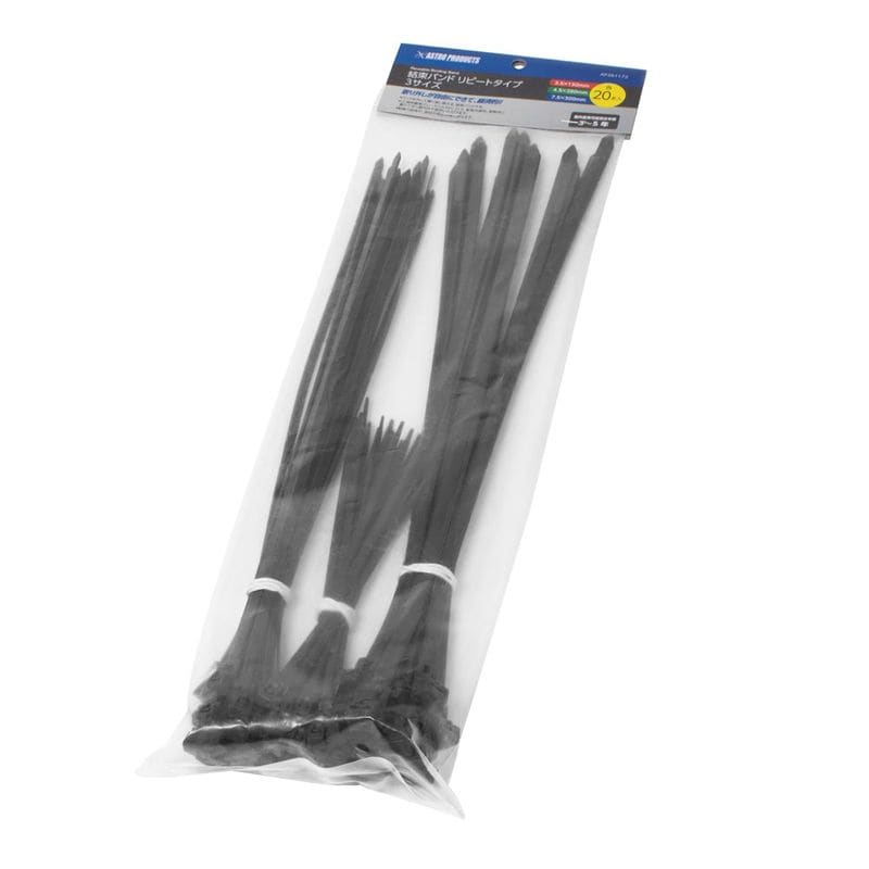 ワールドツール アストロプロダクツ AP 結束バンド リピートタイプ 3サイズセット (60本入) 2026000011721（ご注文単位1セット）【直送品】