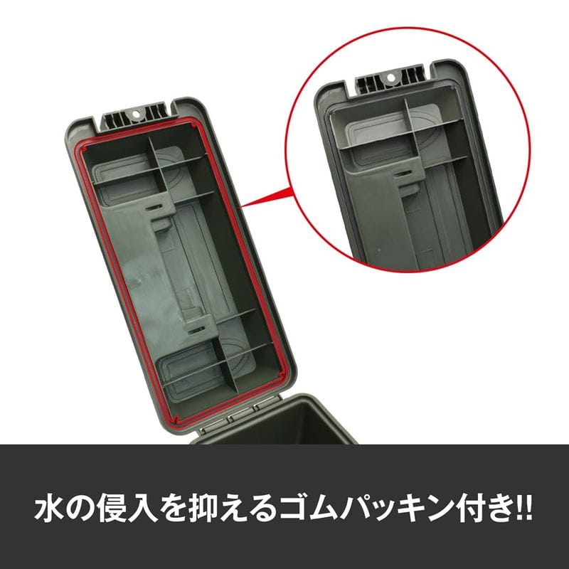 ワールドツール アストロプロダクツ AP プラスチックボックス 3.6L トレー付 オリーブドラブ (4個入) 2003000012262(ご注文単位1個)【直送品】