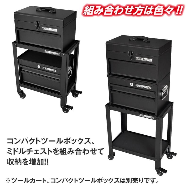 ワールドツール アストロプロダクツ AP コンパクト ミドルチェスト マットブラック CMC228 2003000012286(ご注文単位1個)【直送品】