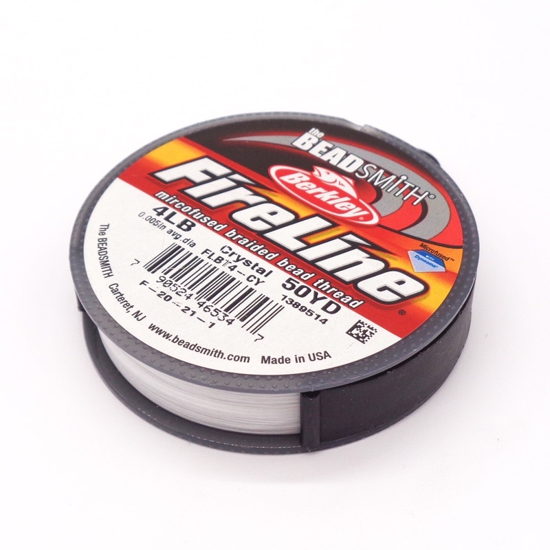 ビーズステッチ用糸 FireLine 透明 6LB 125ヤード(約114m) 1巻（ご注文単位1巻）【直送品】