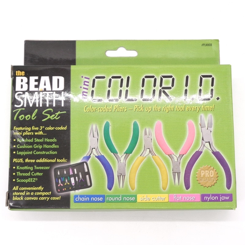 ミニプライヤー8点セット(黒色ポーチ) PLMN08 1セット（ご注文単位1セット）【直送品】