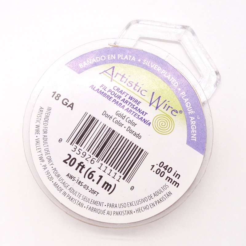 アーティスティックワイヤー ゴールド色 20ゲージ(0.81mm) 25フィート(約7.6m) 1巻(ご注文単位1巻)【直送品】