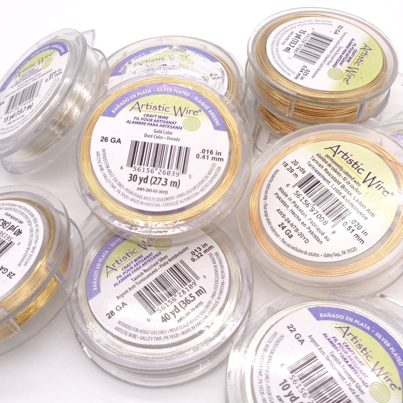 アーティスティックワイヤー ブラス色 28ゲージ(0.32mm) 40ヤード(約36.5m) 1巻（ご注文単位1巻）【直送品】