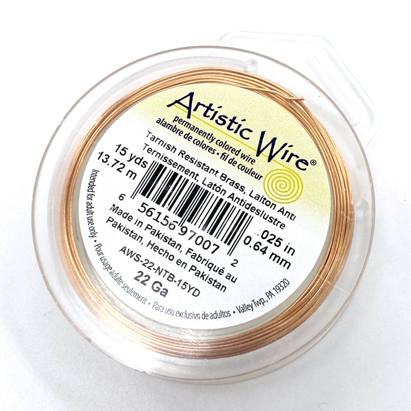 アーティスティックワイヤー ブラス色 18ゲージ(1mm) 10ヤード(約9.1m) 1巻(ご注文単位1巻)【直送品】