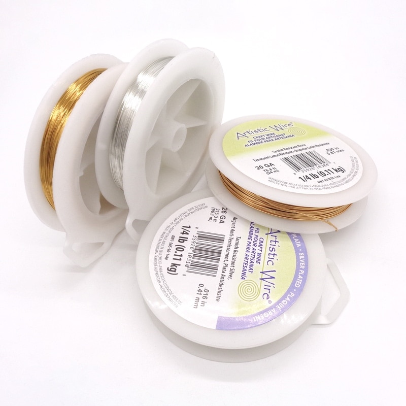 大巻 アーティスティックワイヤー シルバー色 28ゲージ(0.32mm) 498.3フィート(約151.9m) 1巻(ご注文単位1巻)【直送品】
