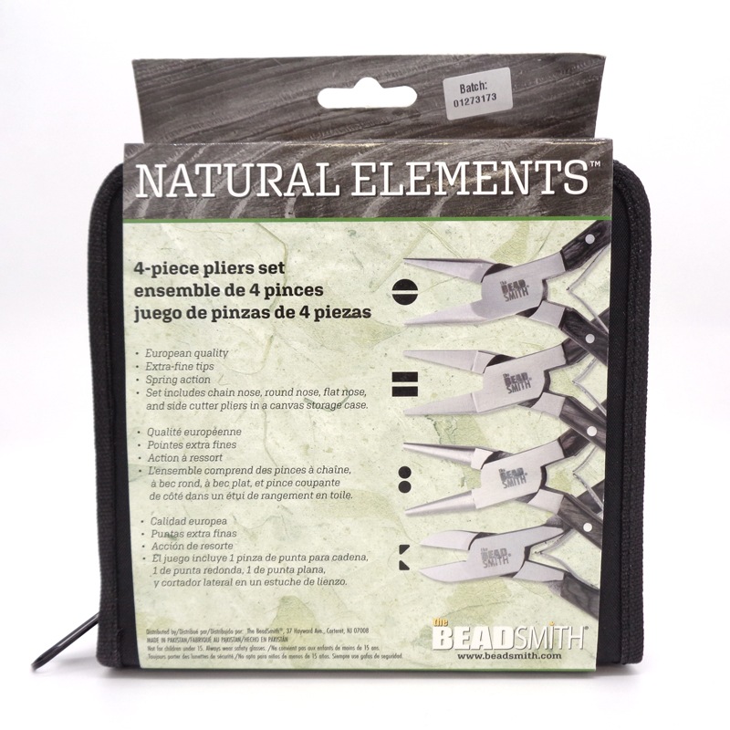 プライヤー4点セット(木製グリップ・ブラック) PL438-SET 1セット(ご注文単位1セット)【直送品】